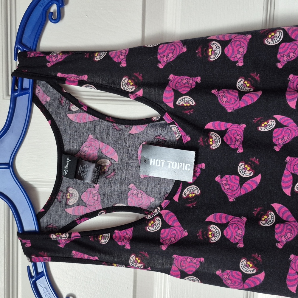Cheshire Cat From Alice In Wonderland Printed Tank Top Size Large New With Tags - Picture 4 of 10